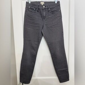 Jcrew gray toothpick denim skinny jeans size 30